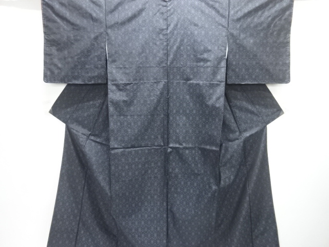 JAPANESE KIMONO / DORO OSHIMA TSUMUGI / UNUSED / WOVEN GEOMETRIC